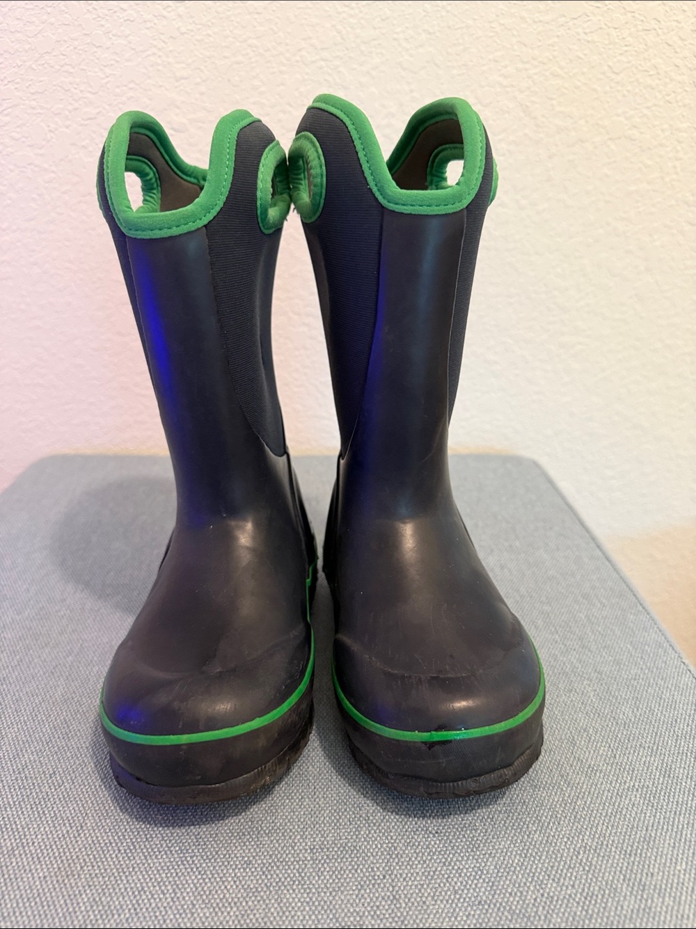 Bogs toddler Black and Green Rain Boots